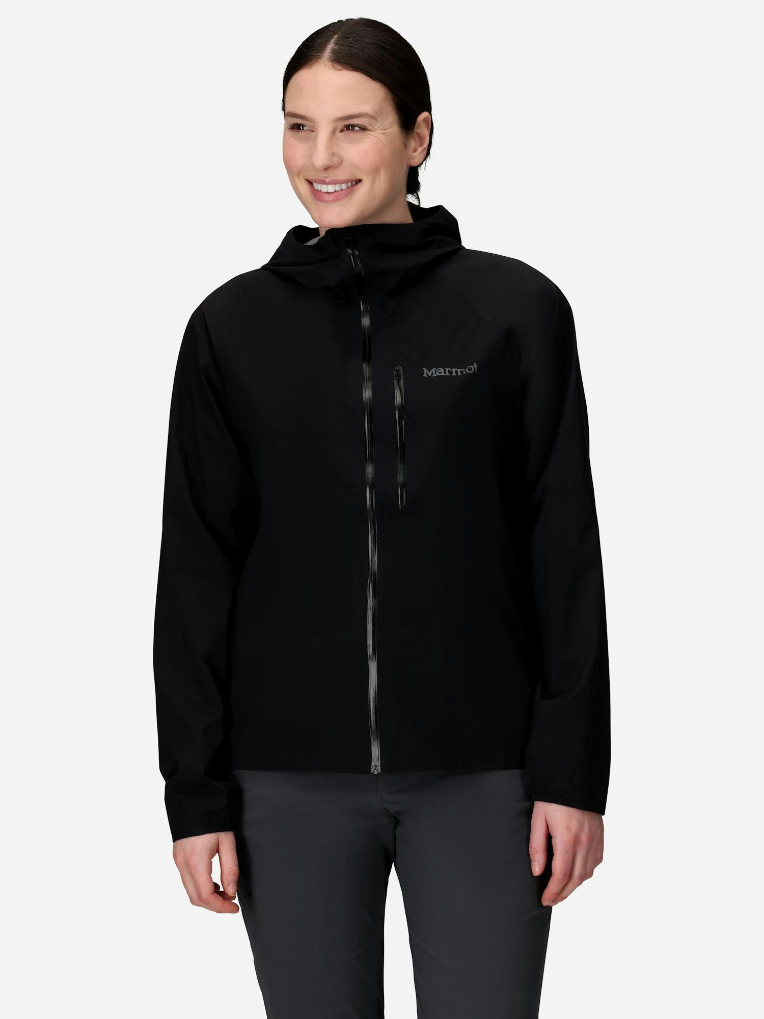 Marmot Women's Superalloy Bio Rain Jacket in Black