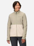 Marmot Women's Rocklin Fleece Full-Zip Jacket (Fall 2025) in Shale Grey/Birch Bark