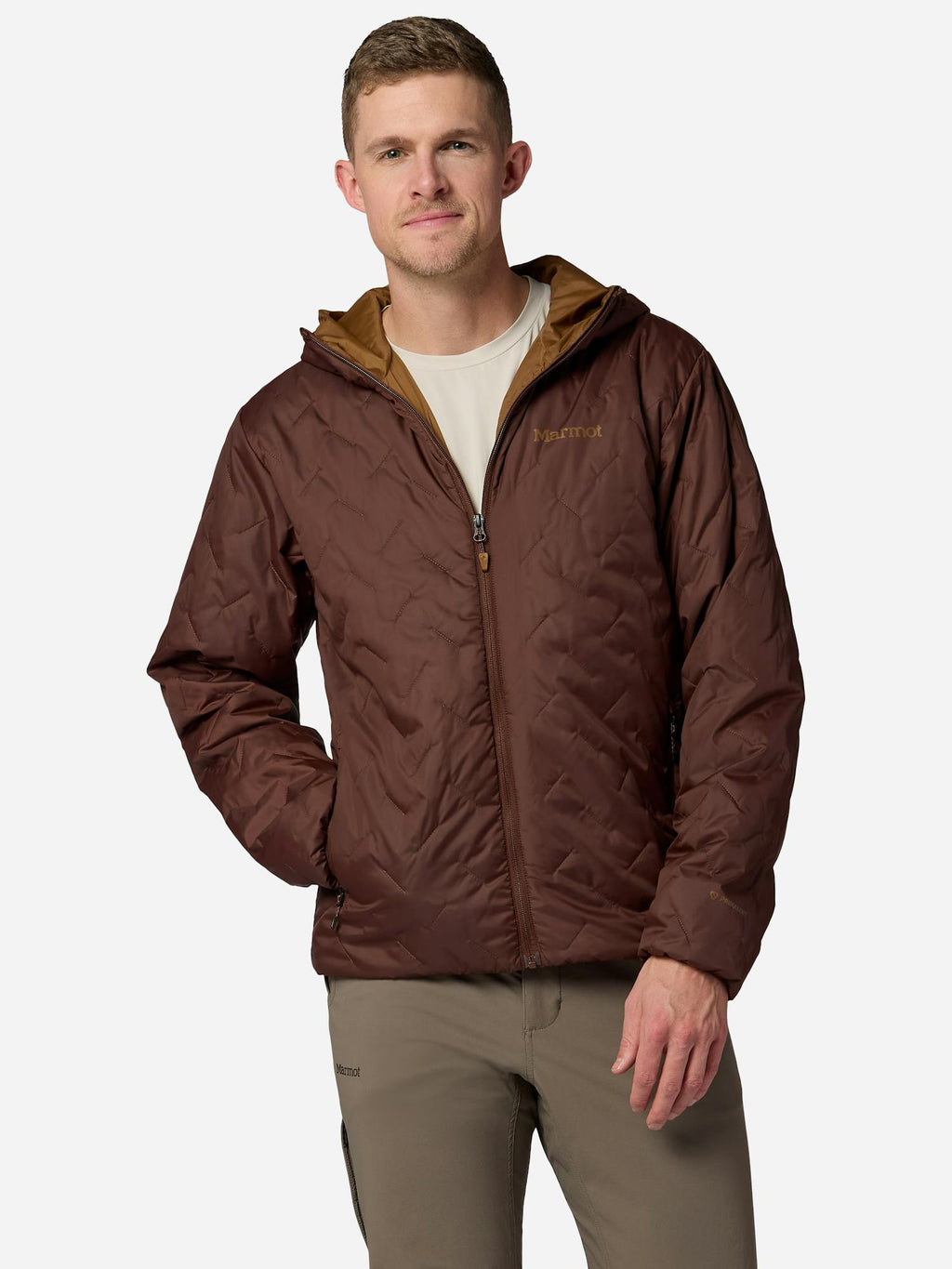 Marmot Men’s MonoQuilt PrimaLoft® Insulated Hoody in Umber