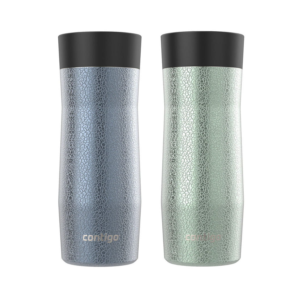 Contigo® West Loop 3.0 Stainless Steel Travel Mug with AUTOSEAL® Lid | 16oz | 2-Pack | Crystal Lakeside & Crystal Agave