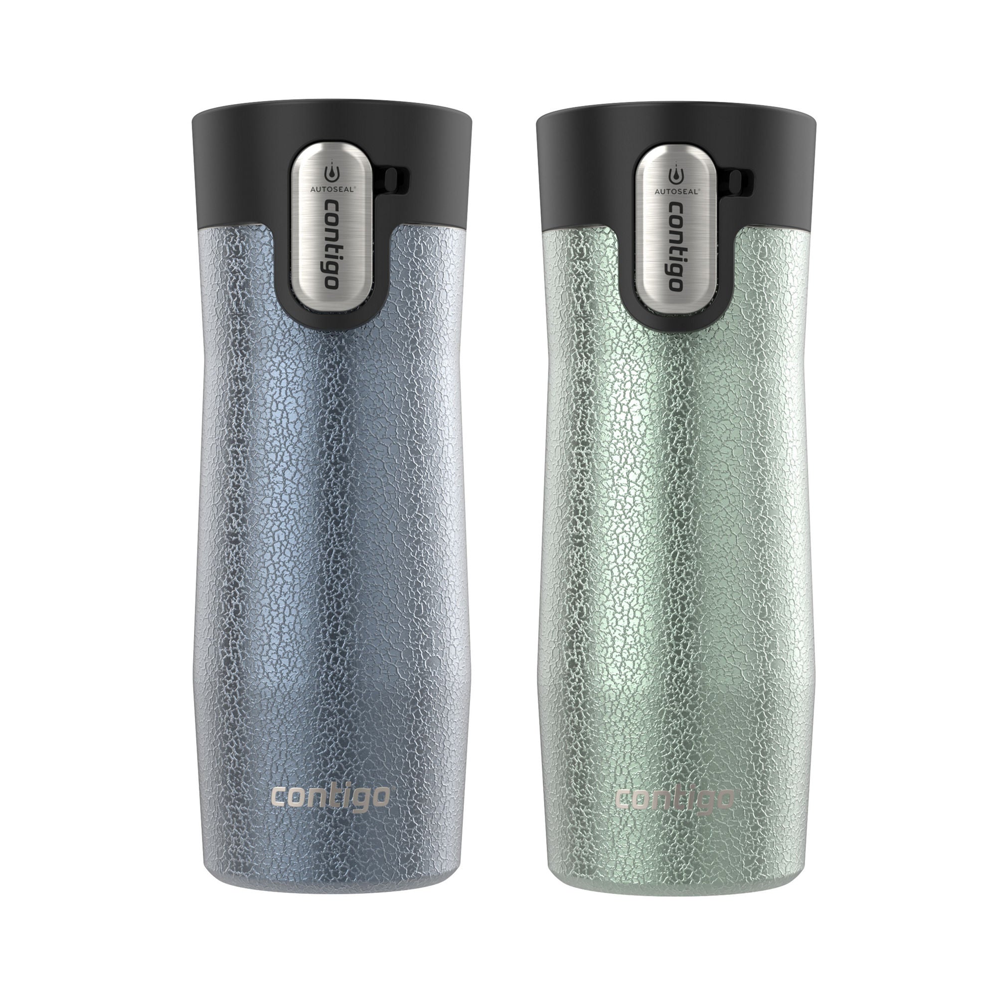Contigo® West Loop 3.0 Stainless Steel Travel Mug with AUTOSEAL® Lid | 16oz | 2-Pack | Crystal Lakeside & Crystal Agave