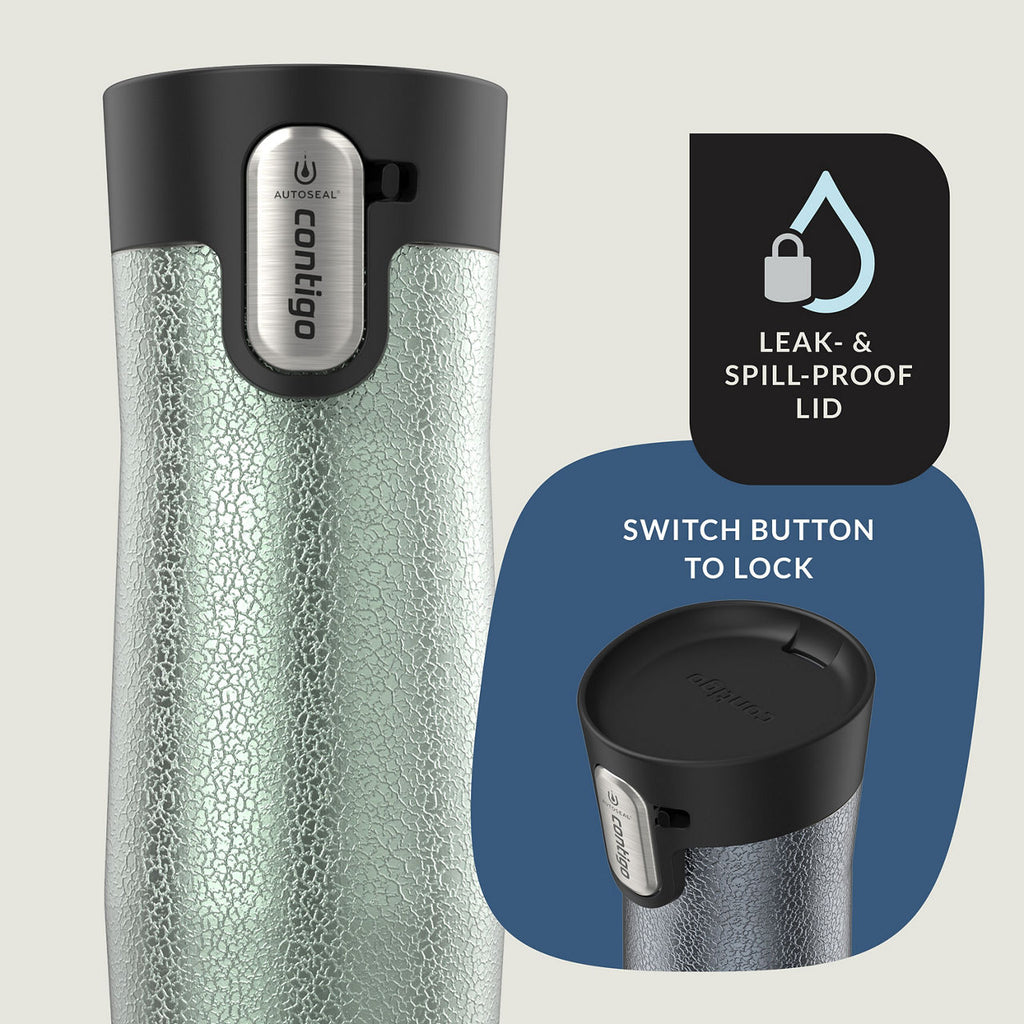 Contigo® West Loop 3.0 Stainless Steel Travel Mug with AUTOSEAL® Lid | 16oz | 2-Pack | Crystal Lakeside & Crystal Agave
