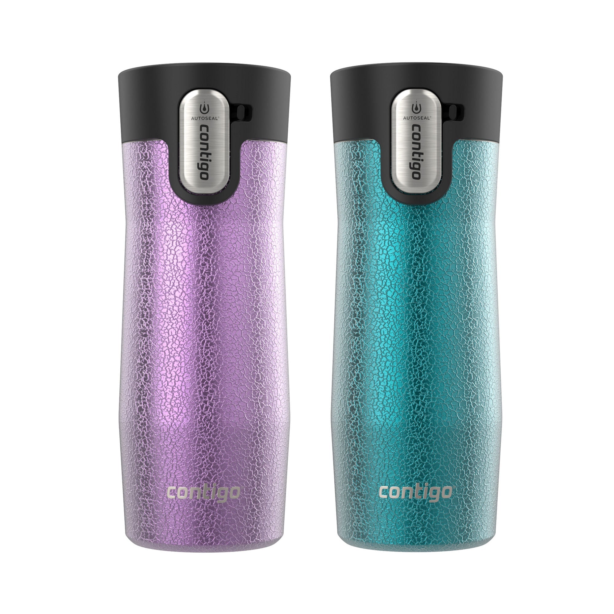 Contigo® West Loop 3.0 Stainless Steel Travel Mug with AUTOSEAL® Lid | 16oz | 2-Pack | Crystal Pansy & Crystal Juniper