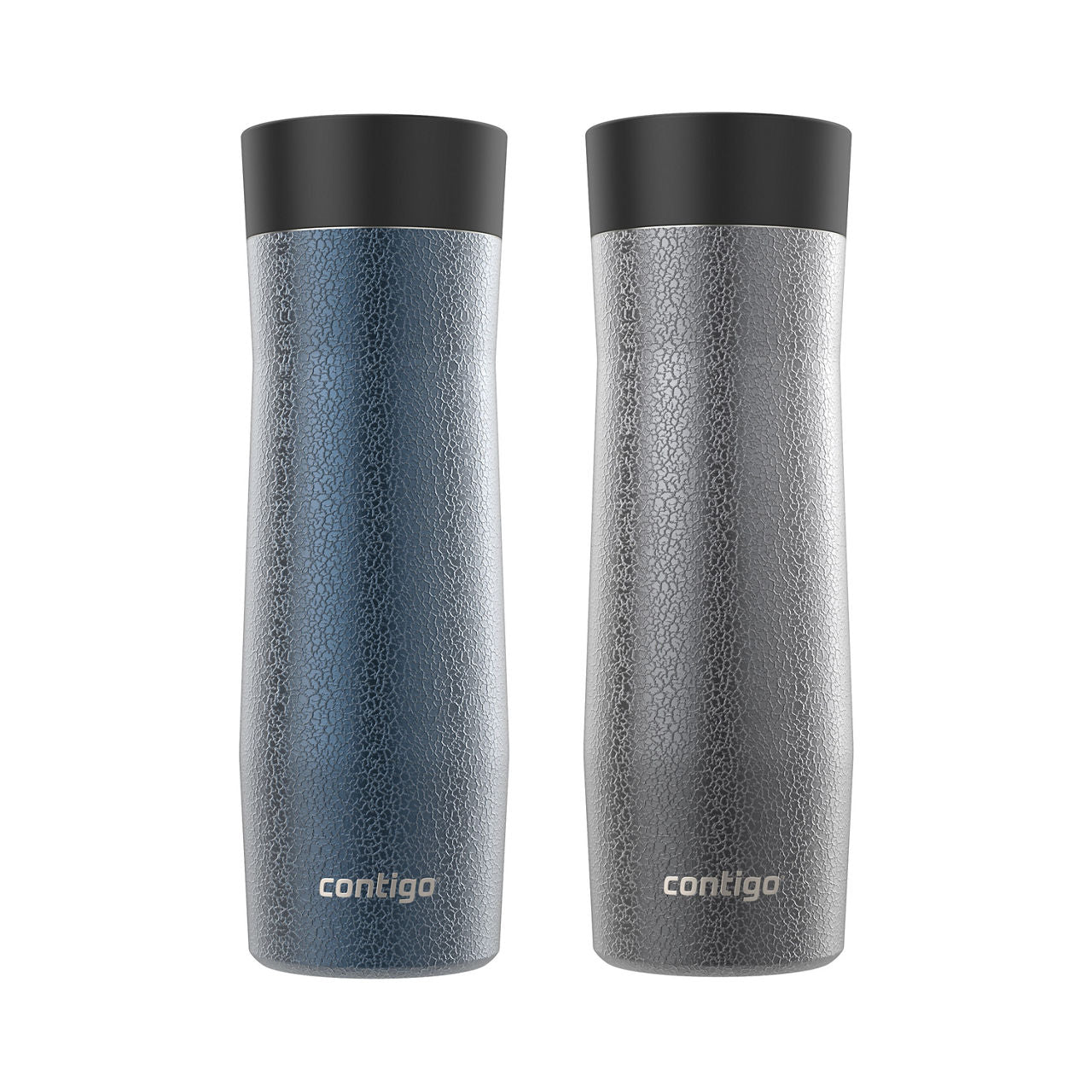 Contigo® West Loop 3.0 Stainless Steel Travel Mug with AUTOSEAL® Lid | 20oz | 2-Pack | Crystal Blueberry & Crystal Sake