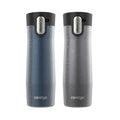 Contigo® West Loop 3.0 Stainless Steel Travel Mug with AUTOSEAL® Lid | 20oz | 2-Pack | Crystal Blueberry & Crystal Sake