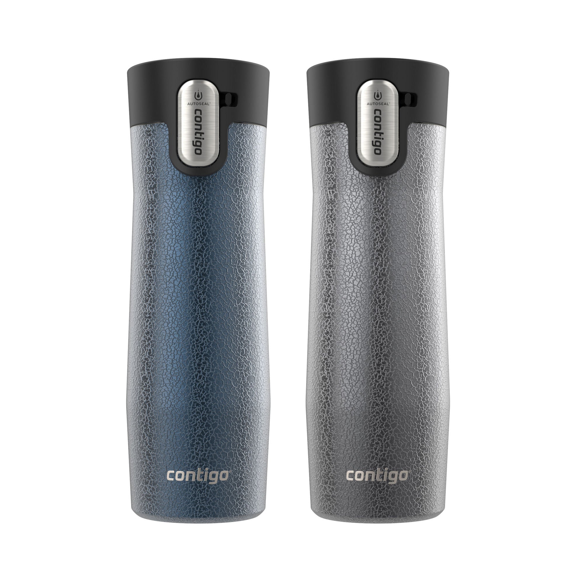 Contigo® West Loop 3.0 Stainless Steel Travel Mug with AUTOSEAL® Lid | 20oz | 2-Pack | Crystal Blueberry & Crystal Sake