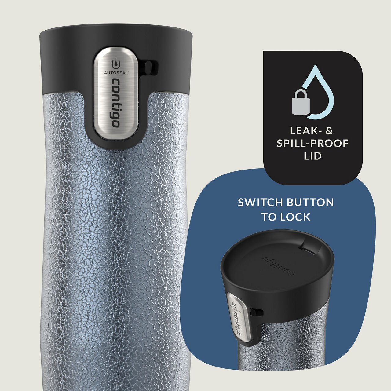 Contigo® West Loop 3.0 Stainless Steel Travel Mug with AUTOSEAL® Lid | 16oz | Crystal Lakeside