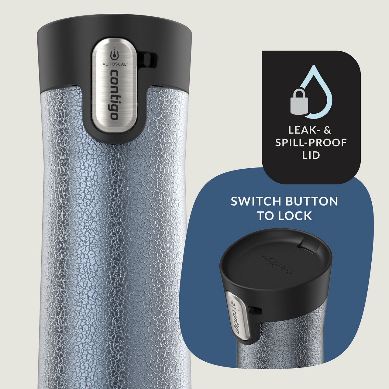 Contigo® West Loop 3.0 Stainless Steel Travel Mug with AUTOSEAL® Lid | 24oz | Crystal Lakeside