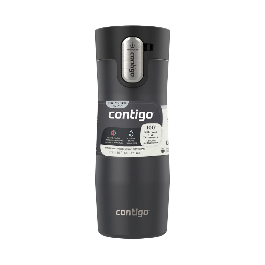 Contigo® West Loop 3.0 Stainless Steel Travel Mug with AUTOSEAL® Lid | 16oz | Matte Black