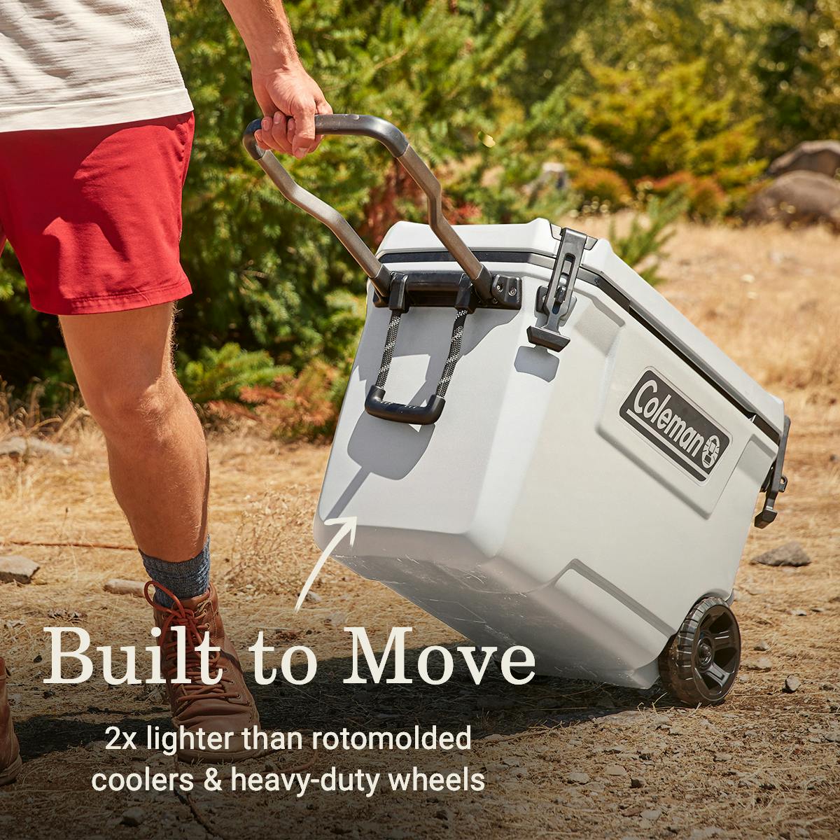 Coleman Convoy™ Series 65-Quart Cooler With Wheels | White