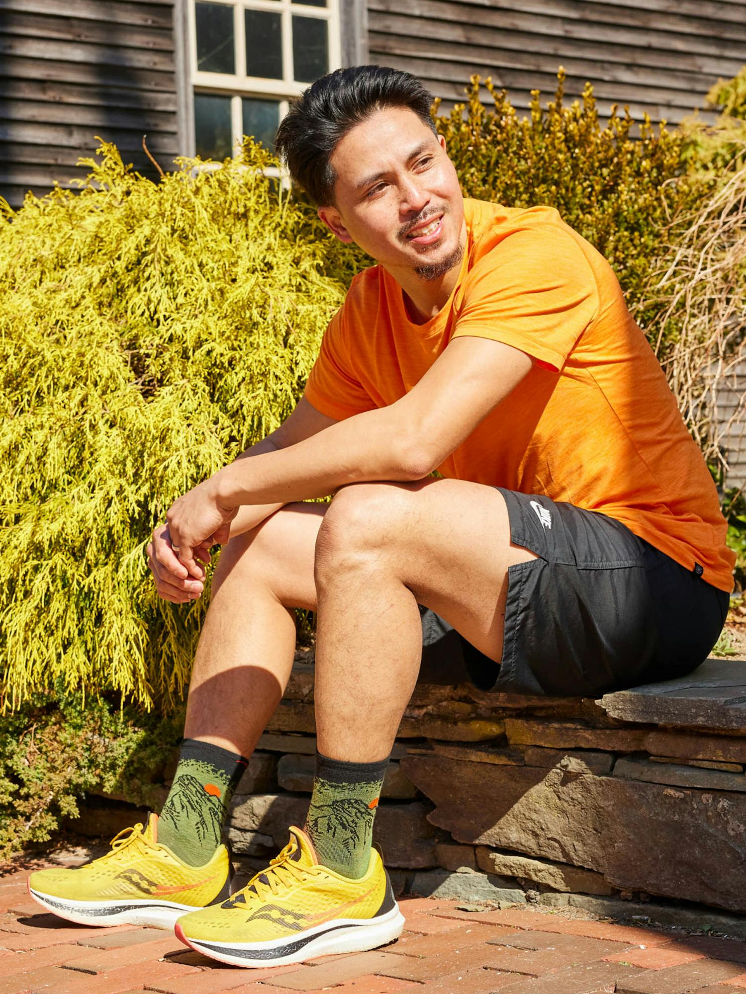 Marmot Men's Vert Micro Crew Ultra-Lightweight with Cushion Running Socks in Darn Tough Lichen | Merino Wool