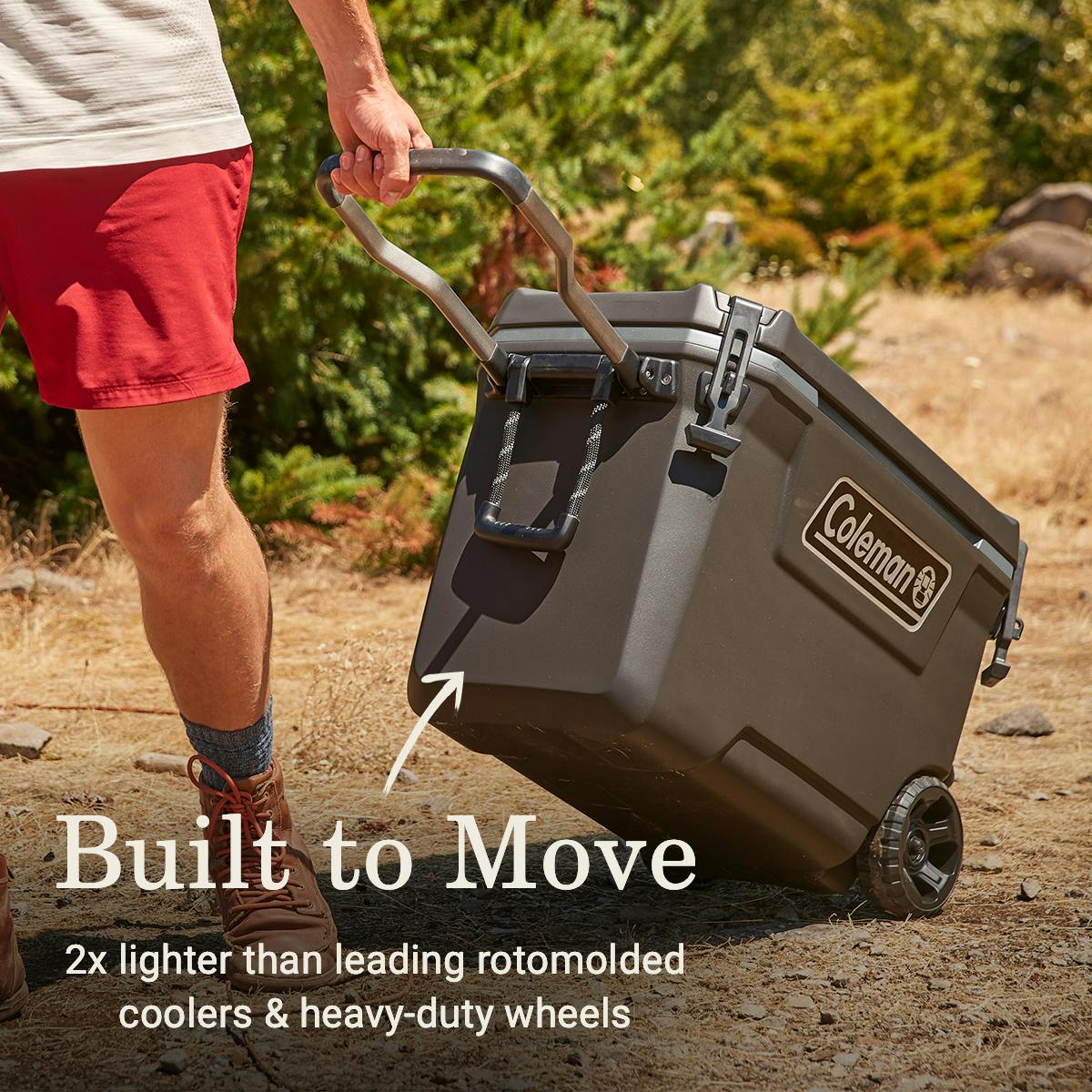 Coleman Convoy™ Series 65-Quart Cooler With Wheels | Walnut