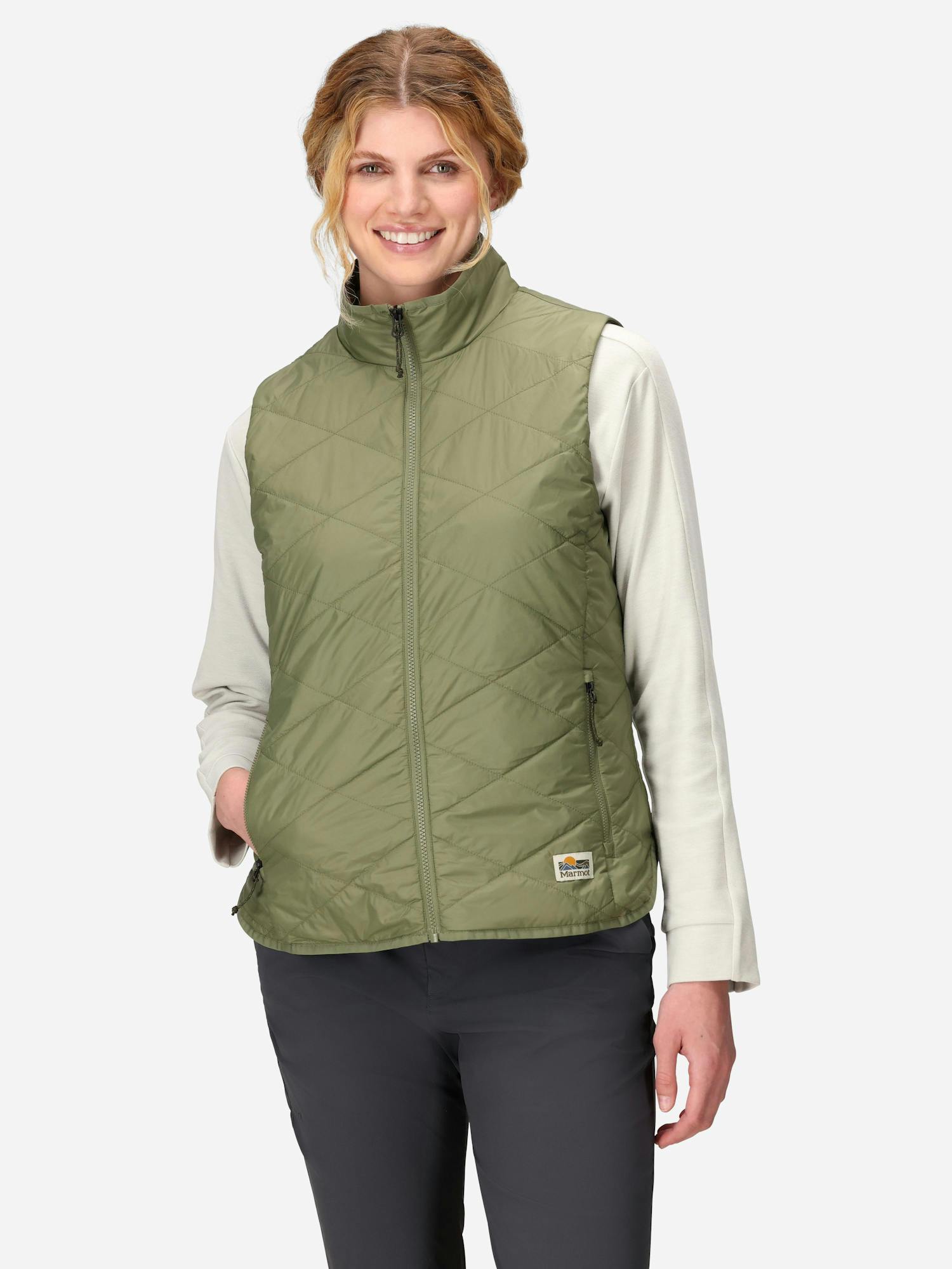 Marmot Women's Stinson Insulated Vest in Olive Grove