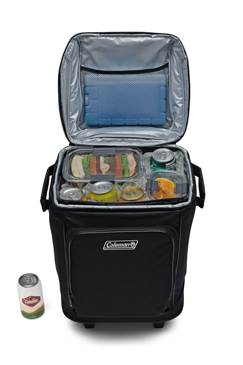 Coleman CHILLER™ 42-Can Soft-Sided Portable Cooler with Wheels | Black