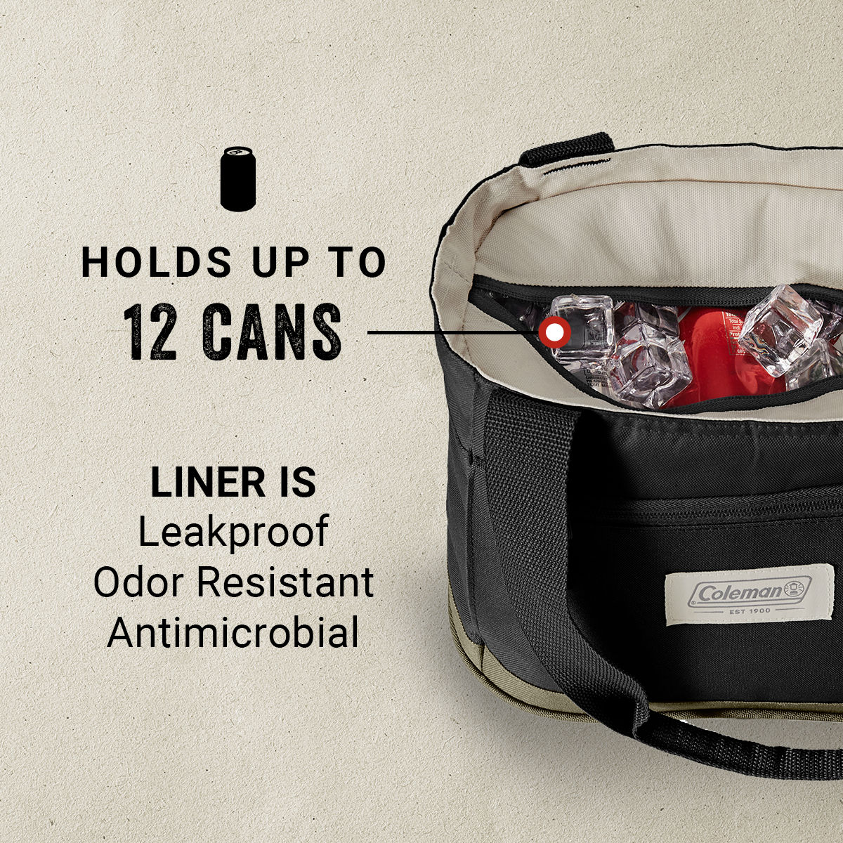 Coleman Outlander™ 12-Can Soft Cooler Tote | Black
