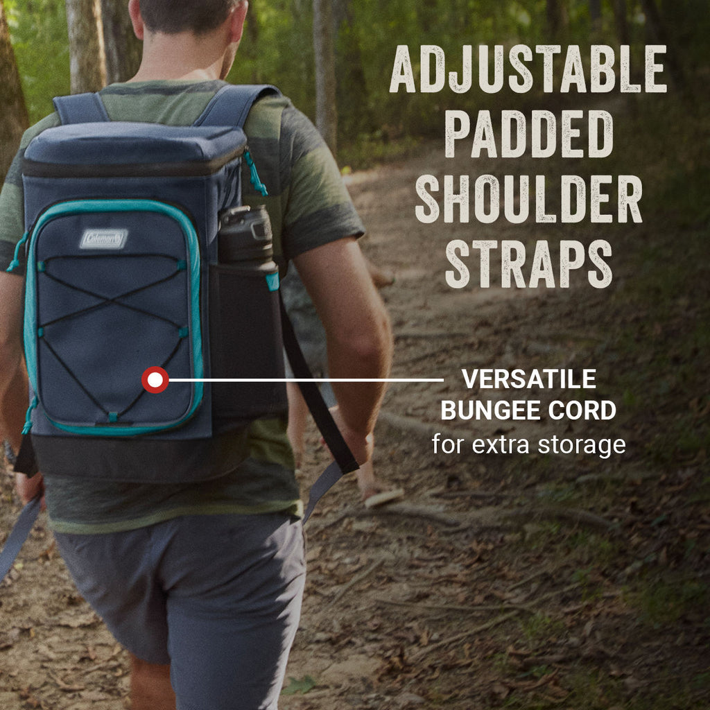 Coleman XPAND™ 30-Can Soft Cooler Backpack | Blue Nights