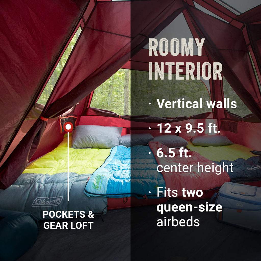 Coleman Skylodge™ 8-Person Instant Camping Tent | Blackberry | 12 x 9.5 ft