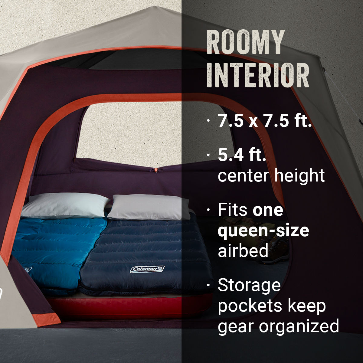 Coleman Skylodge™ 4-Person Instant Camping Tent | Blackberry | 7.5 x 7.5 ft