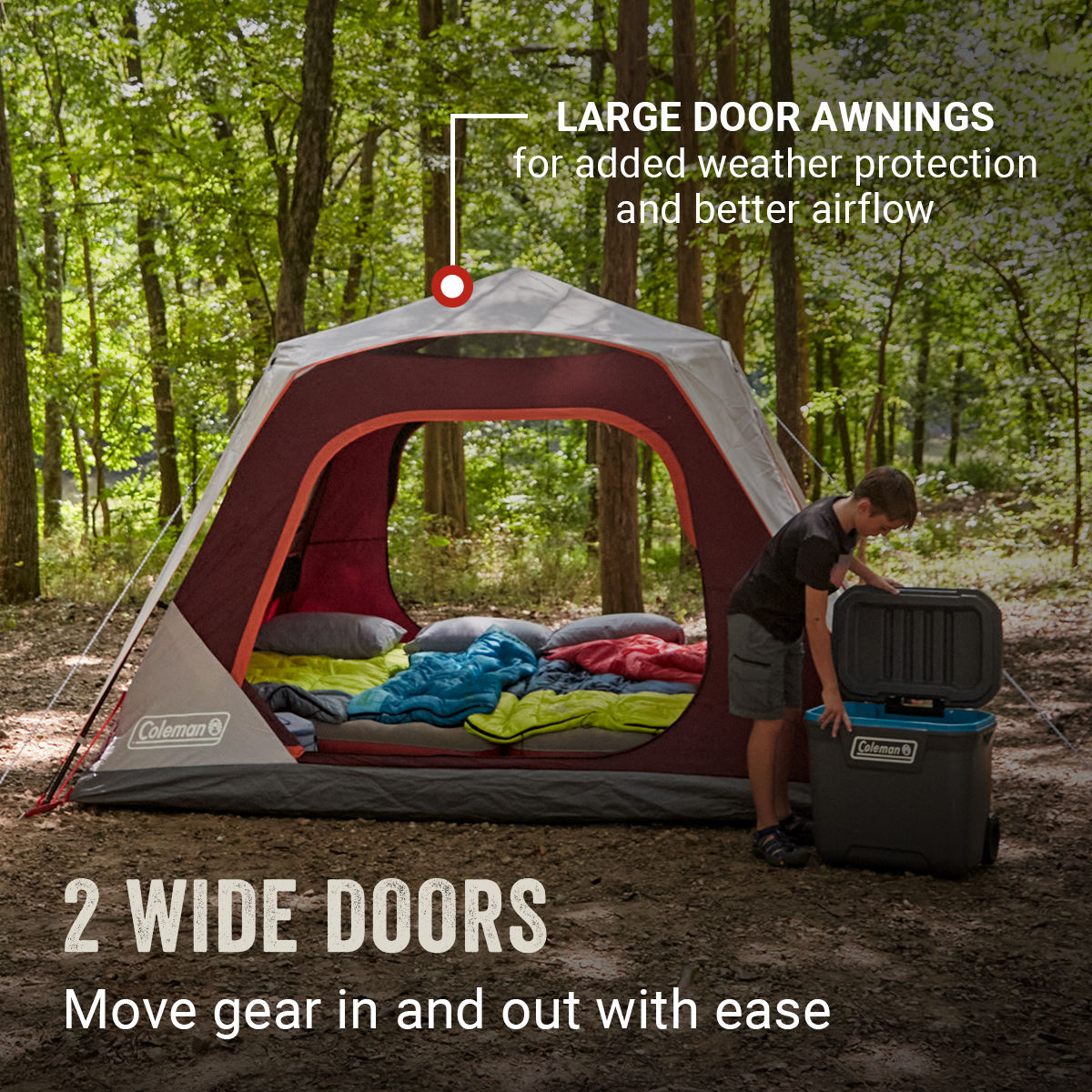 Coleman Skylodge™ 6-Person Instant Camping Tent | Blackberry | 10 x 9 ft