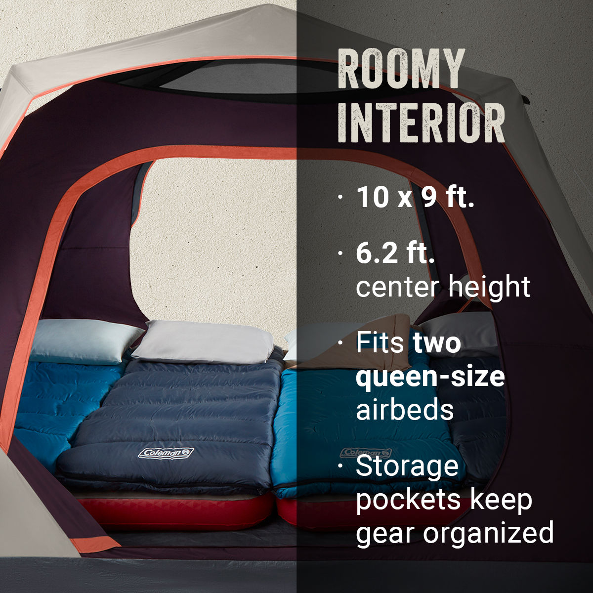 Coleman Skylodge™ 6-Person Instant Camping Tent | Blackberry | 10 x 9 ft