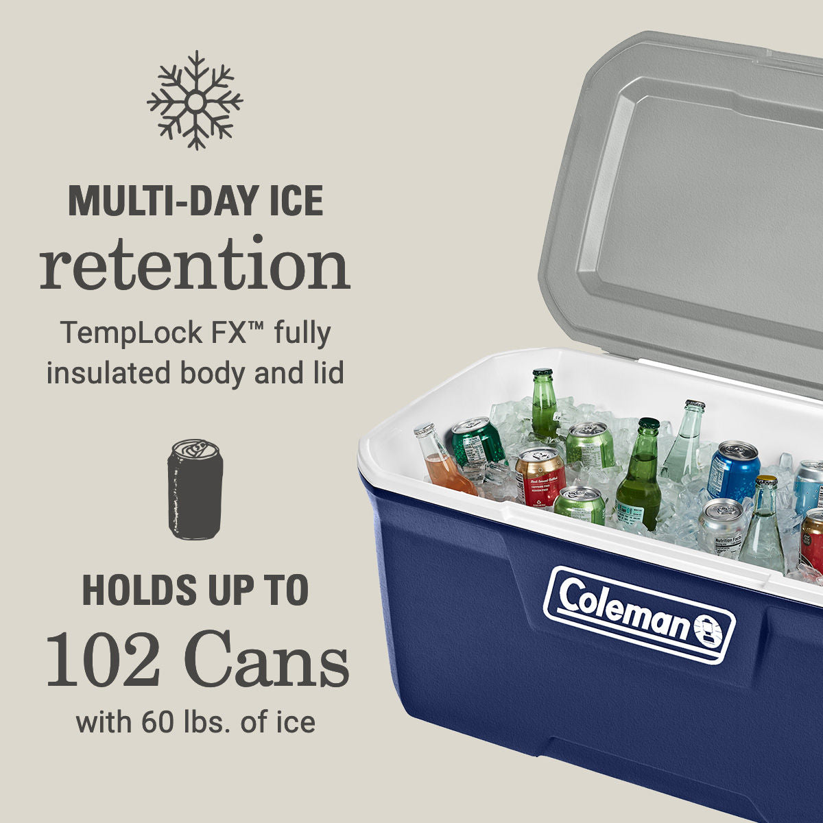 Coleman Classic Series™120-Quart Hard Cooler | Twilight | Supports Up To 250 lbs
