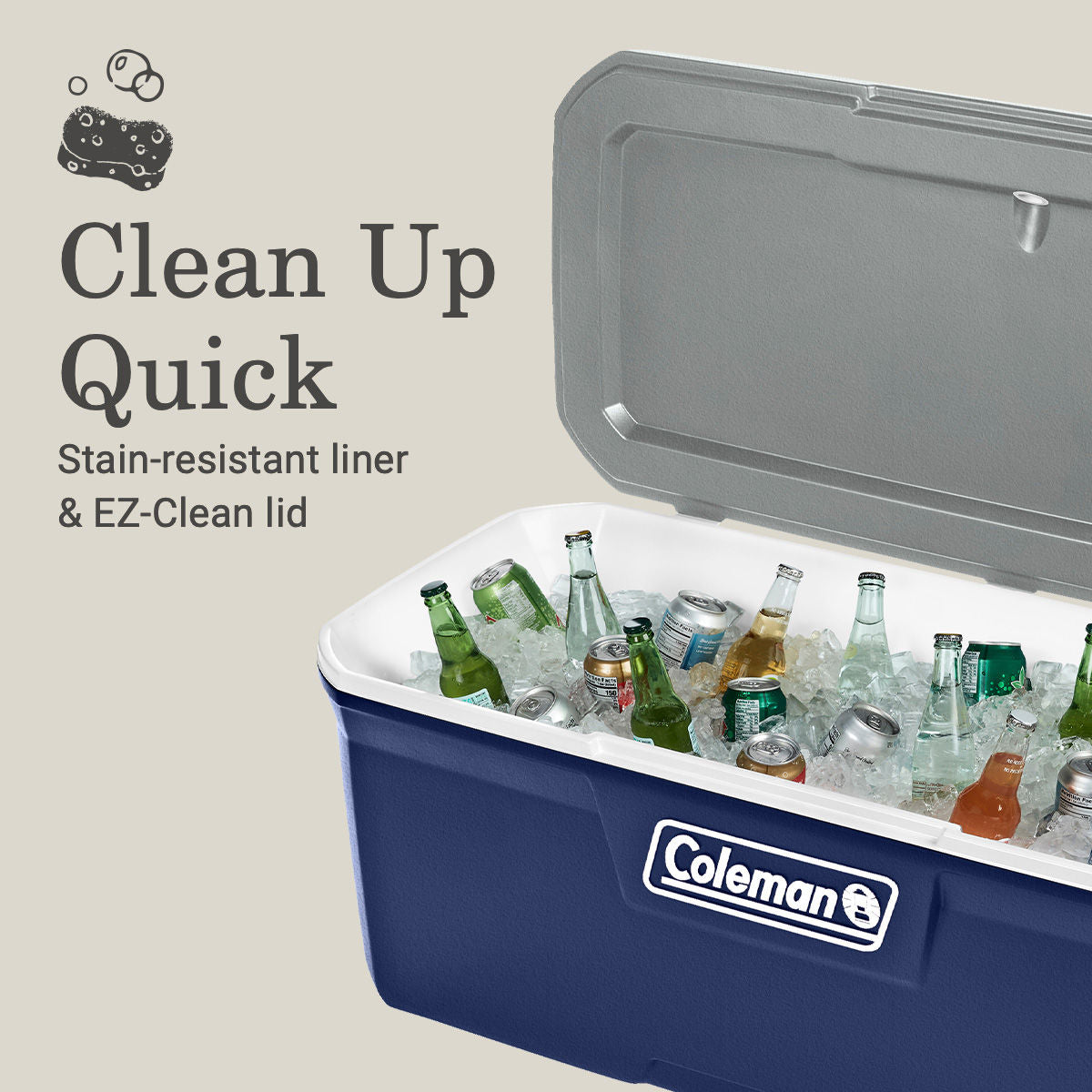 Coleman Classic Series 150-Quart Hard Cooler | Twilight | Cup Holder