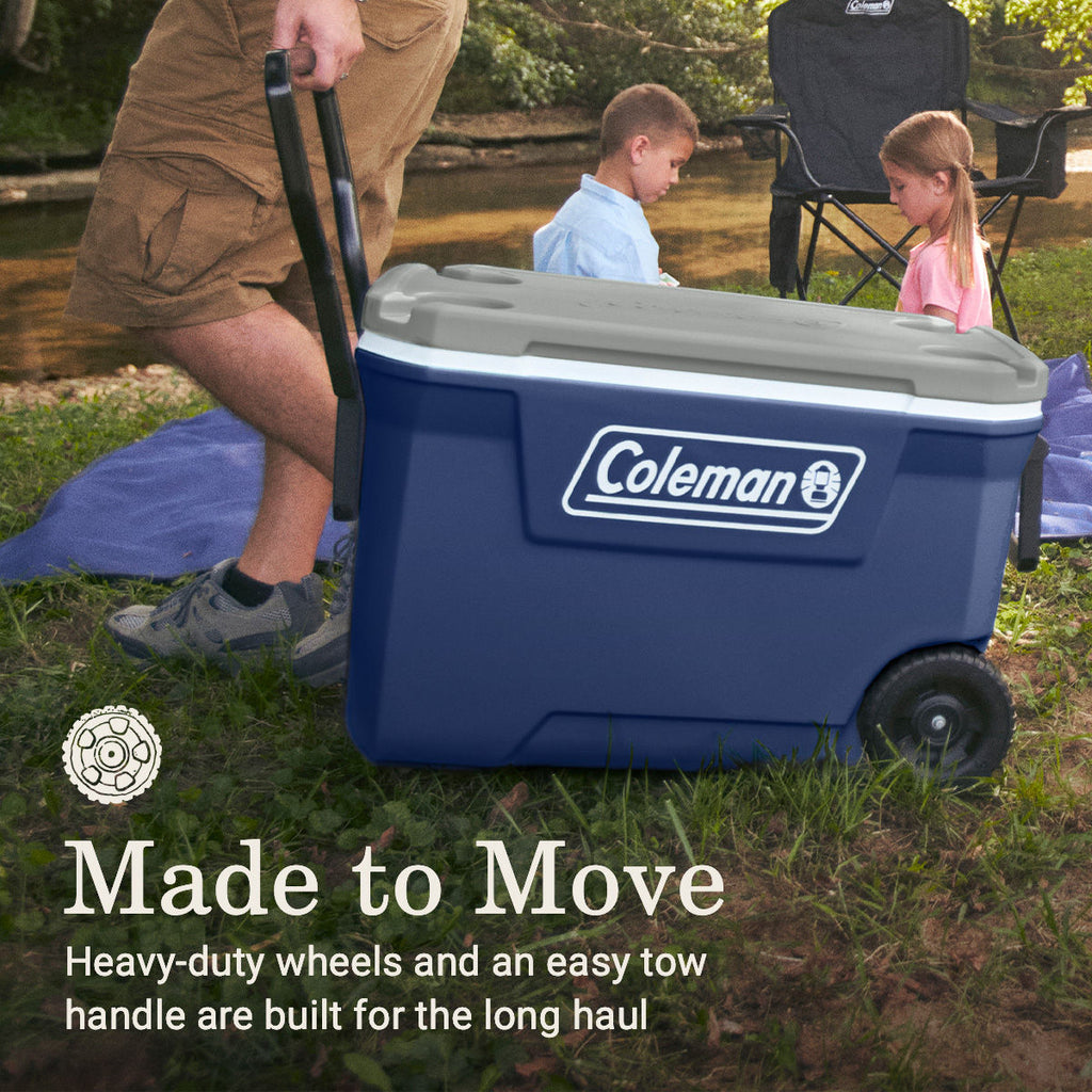 Coleman Classic Series 62-Quart Wheeled Cooler | Twilight | Cup Holder