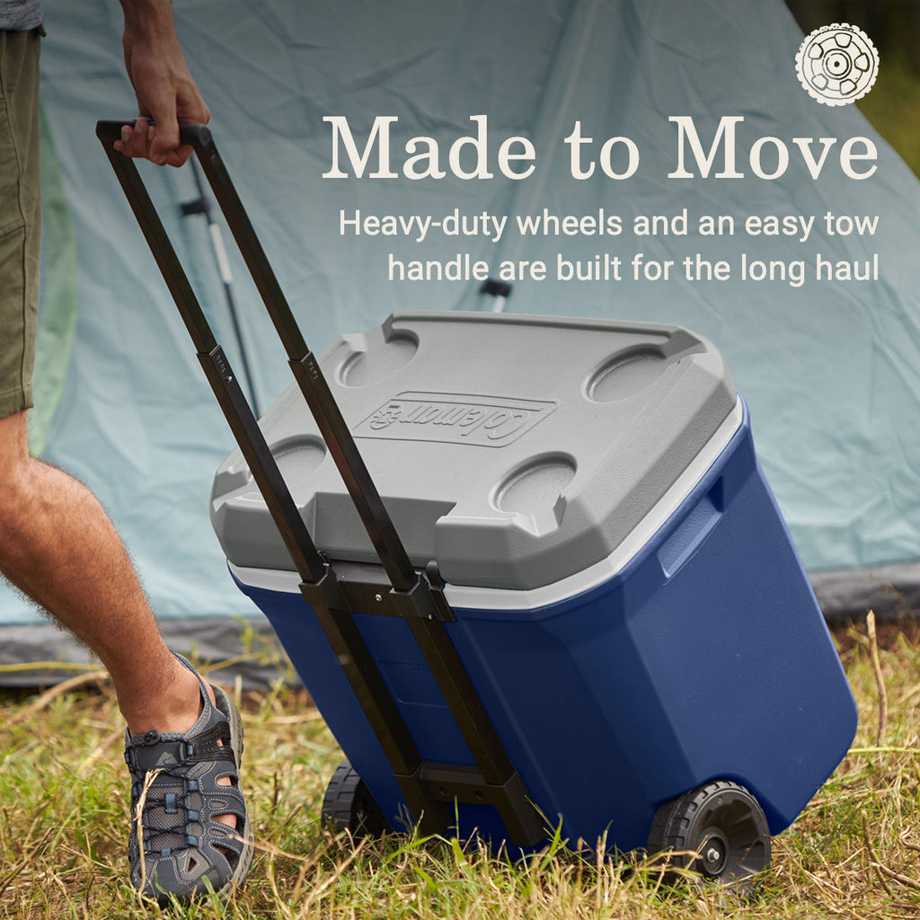 Coleman Classic Series 65-Quart Wheeled Cooler | Twilight | Cup Holder
