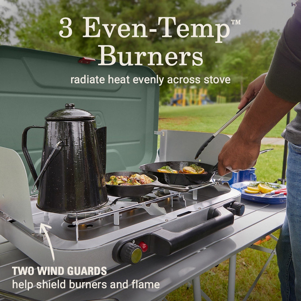 Coleman Cascade™ 328 3-Burner Camping Stove | Green