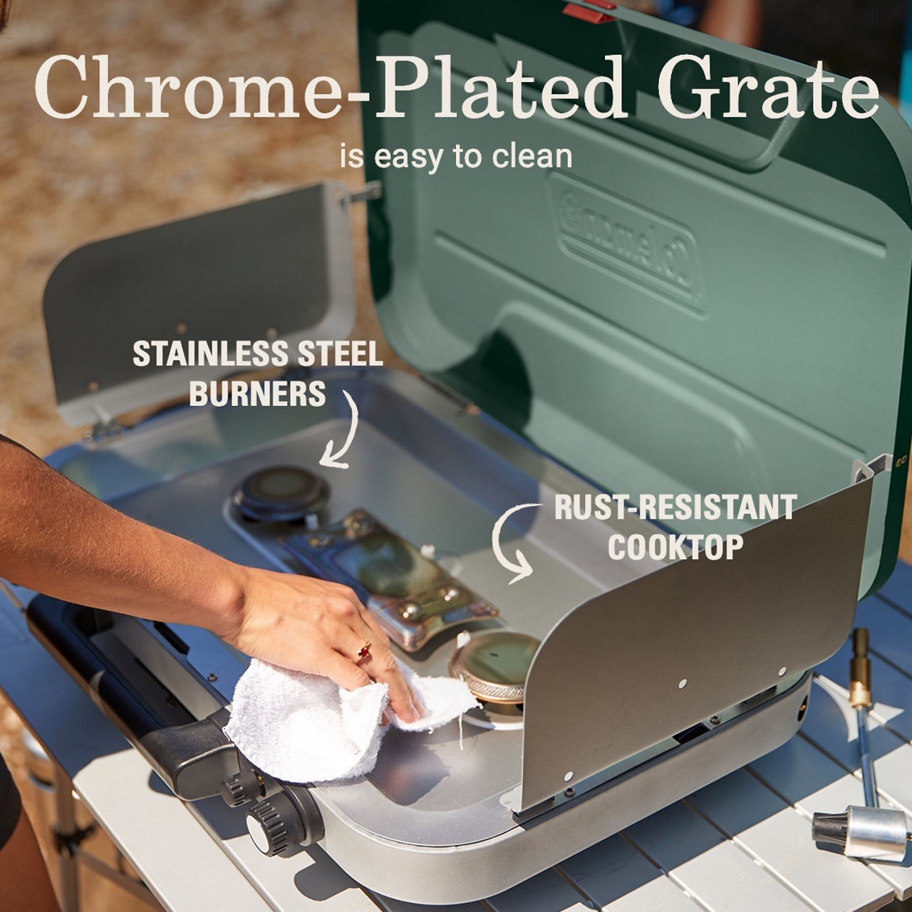 Coleman Cascade™ 328 3-Burner Camping Stove | Green