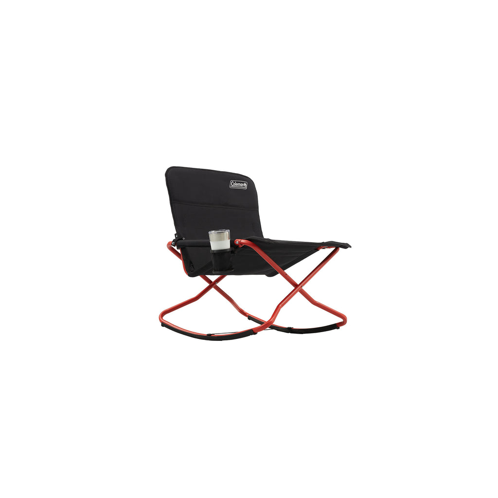 Coleman Cross Rocker Outdoor Rocking Chair | 26 x 31.5"L x 27"W; folded is 30.75 x 6.25"L x 27"W,"eComFeature8"BenefitLong":"WEIGHT: 10.8 lbs | Black
