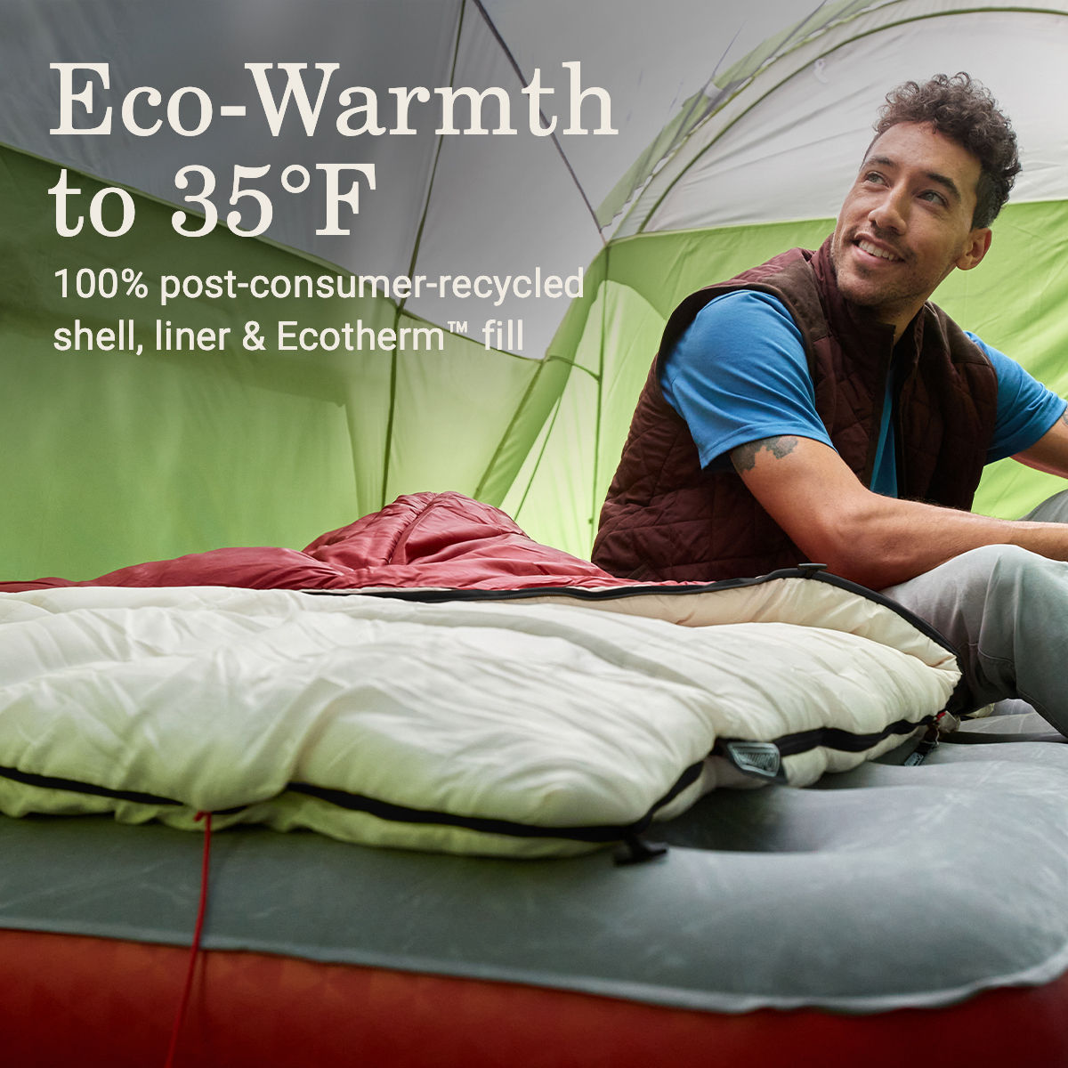 Coleman Flatlands™ 35°F Big & Tall Sleeping Bag | Sand