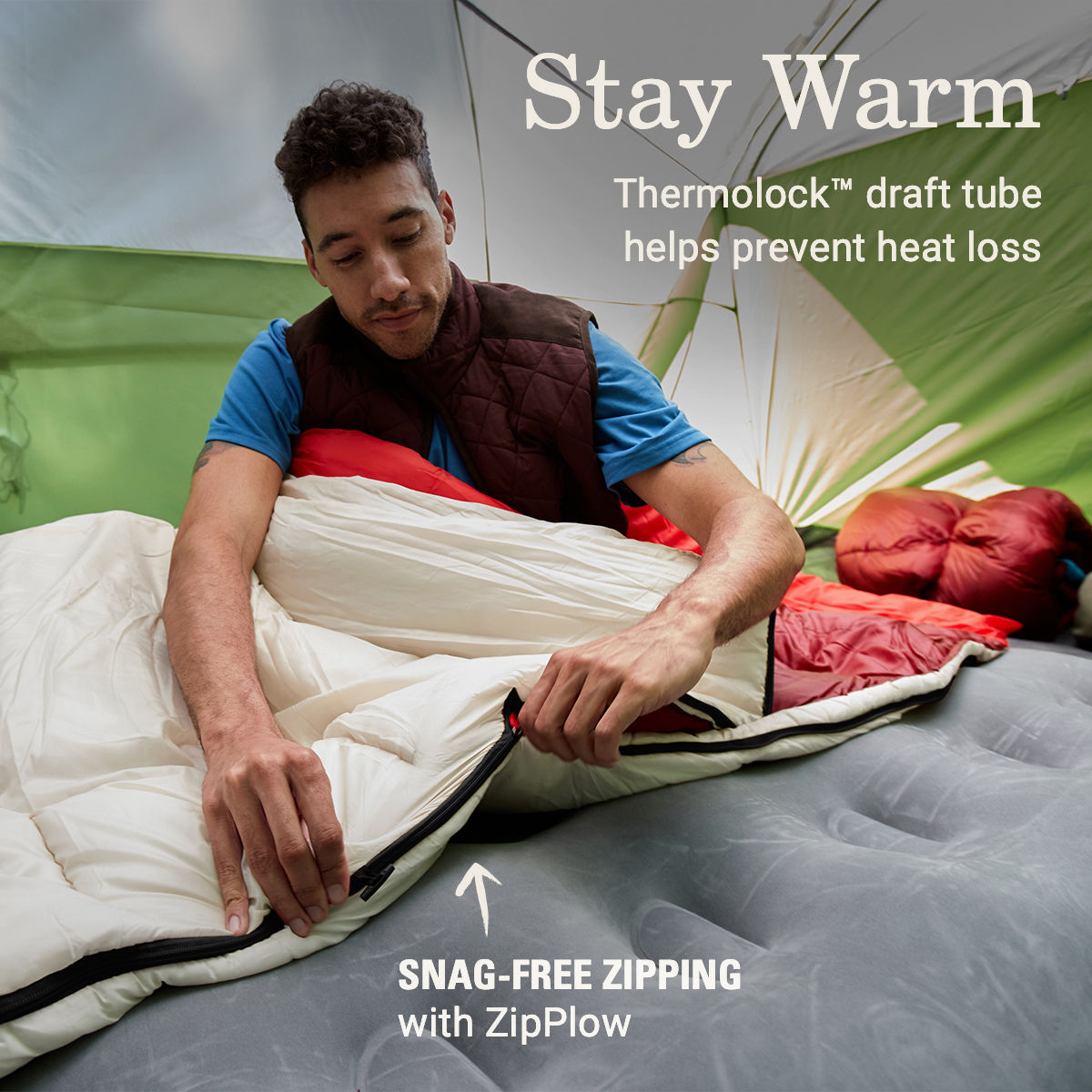 Coleman Flatlands™ 35°F Big & Tall Sleeping Bag | Sand