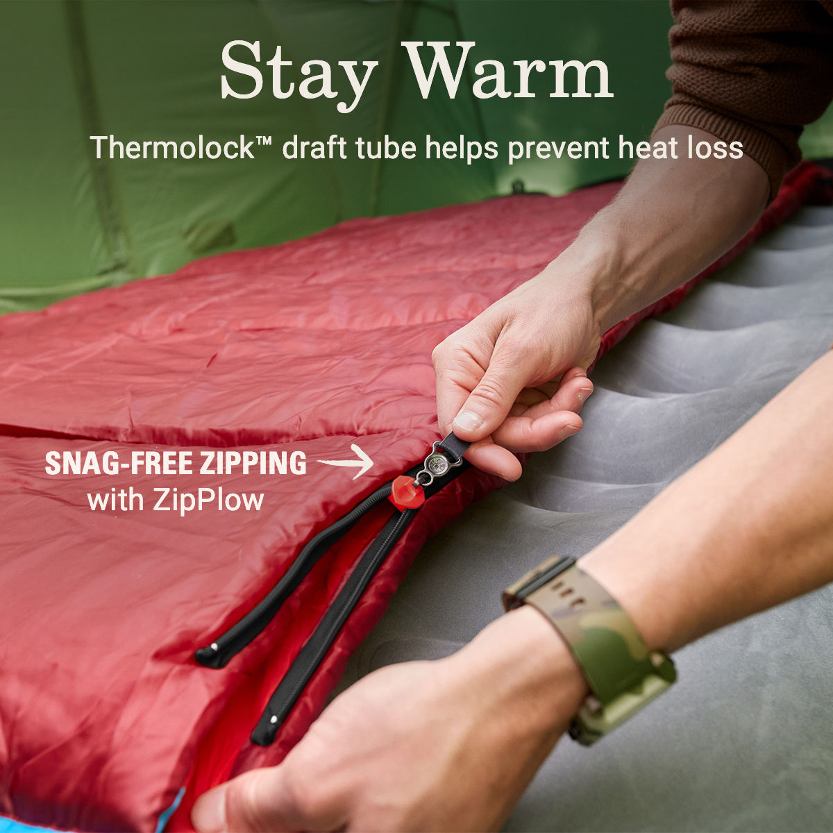 Coleman Flatlands™ 45°F Big & Tall Sleeping Bag | Red