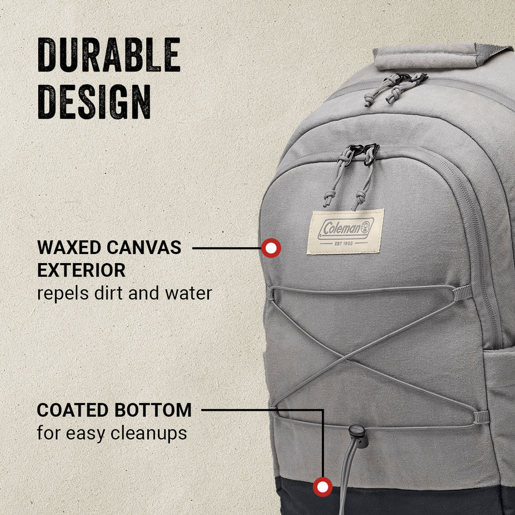 Coleman Backroads™ 30-Can Soft Cooler Backpack | Frosted Grey