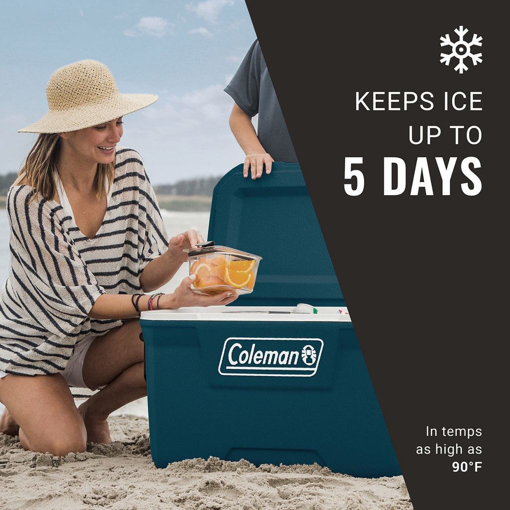 Coleman 316 Series™ 70-Quart Hard Cooler | Space Blue | Cup Holder