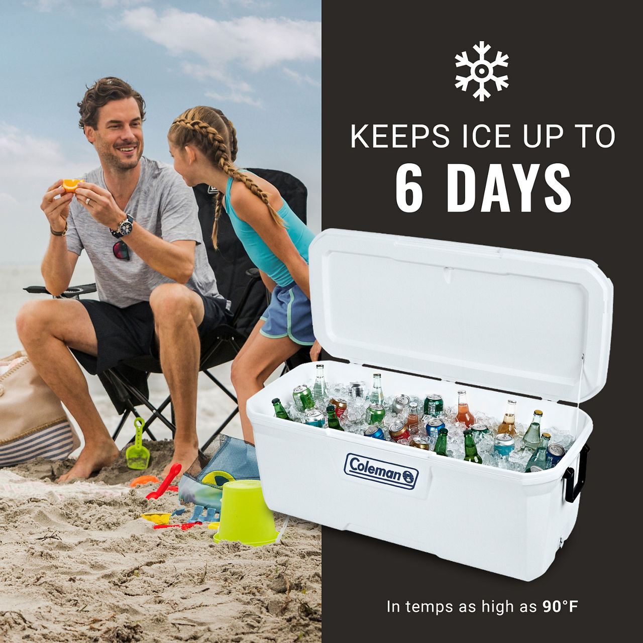 Coleman Classic Series 150-Quart Marine Hard Cooler | White
