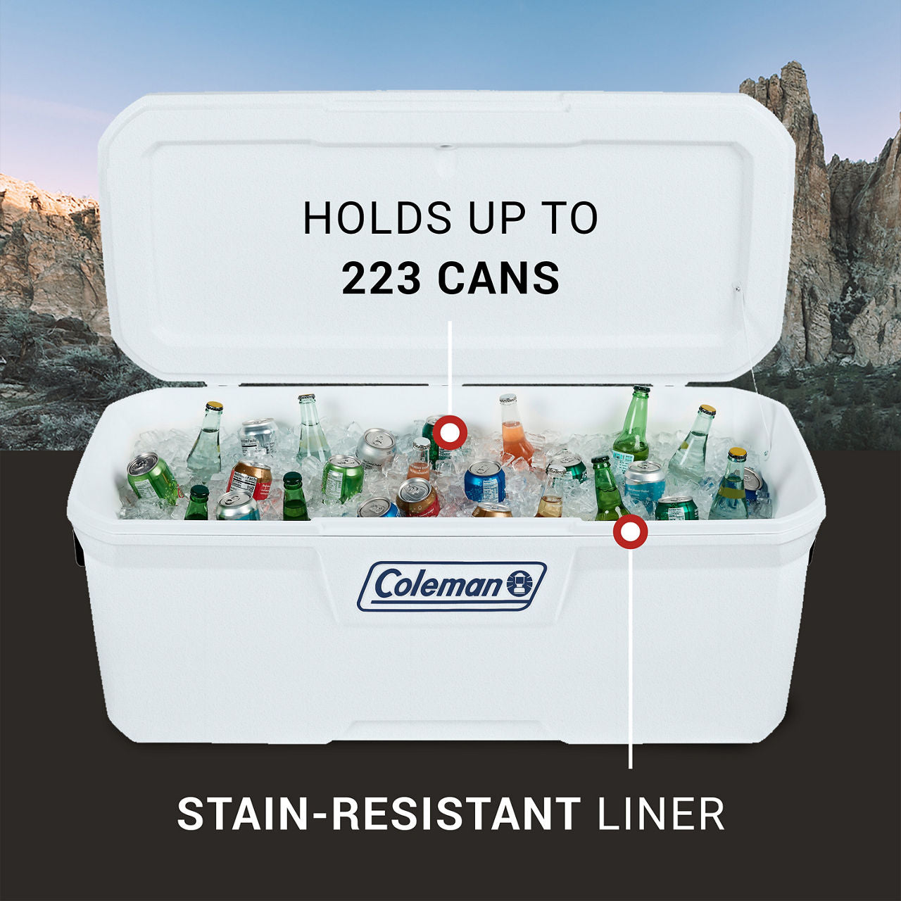 Coleman Classic Series 150-Quart Marine Hard Cooler | White