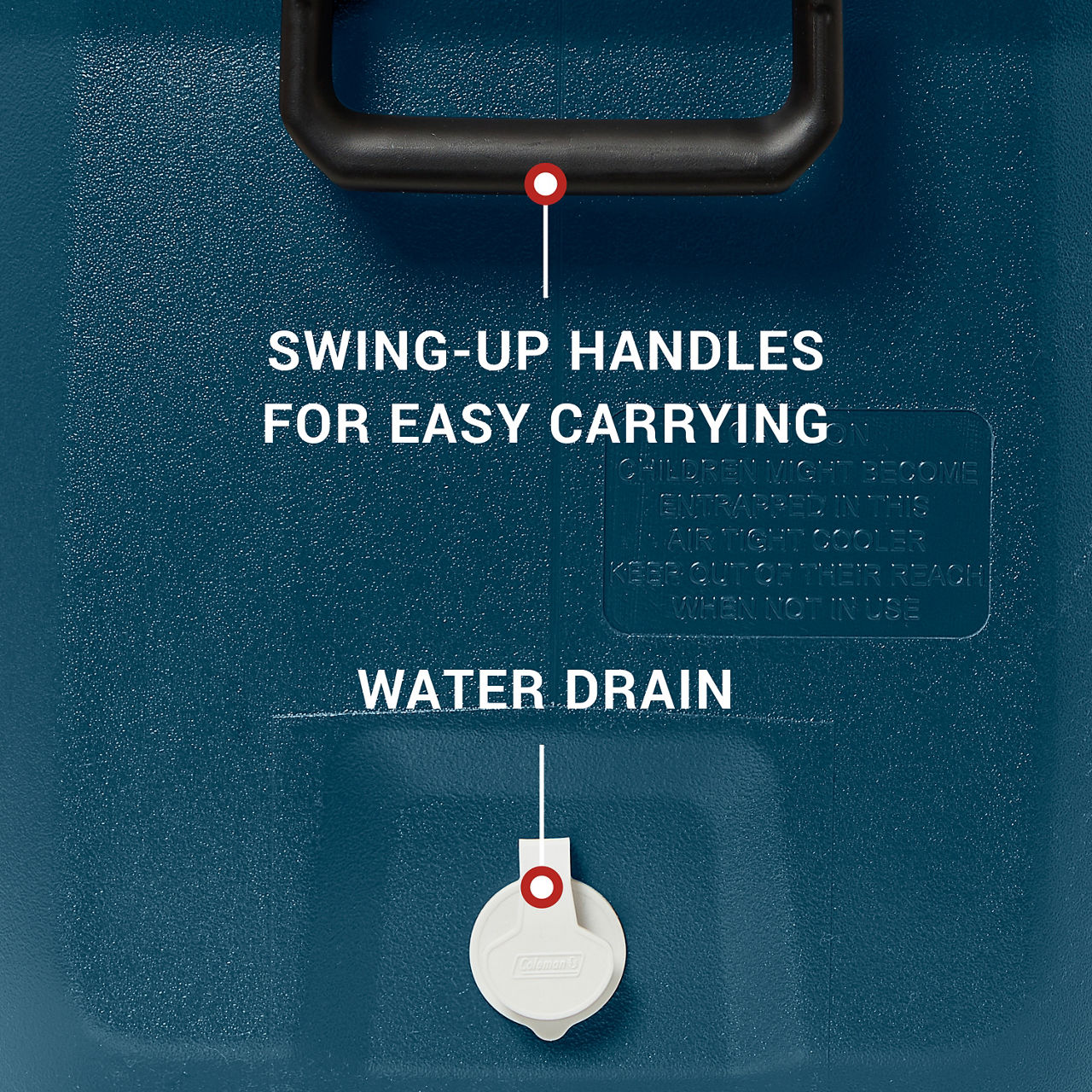 Coleman 316 Series™150-Quart Hard Cooler | Space | Cup Holder