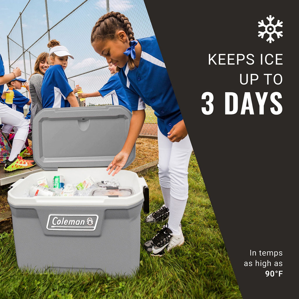 Coleman 316 Series™ 52-Quart Hard Cooler | Rock | Cup Holder