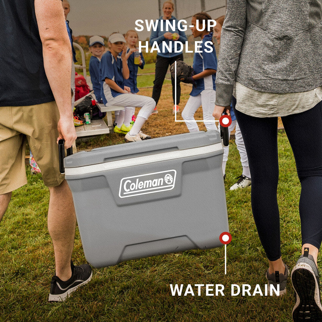 Coleman 316 Series™ 52-Quart Hard Cooler | Rock | Cup Holder