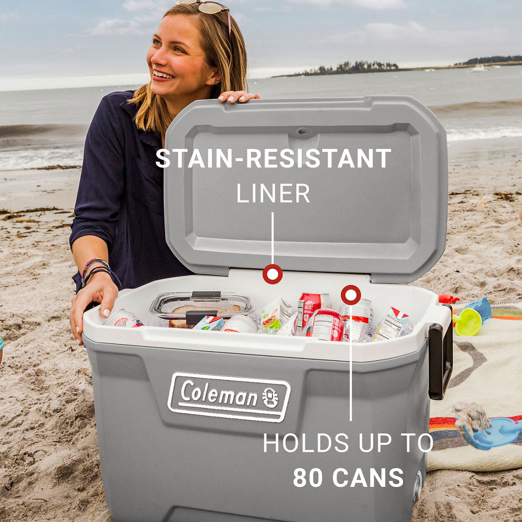 Coleman 316 Series™ 52-Quart Hard Cooler | Rock | Cup Holder