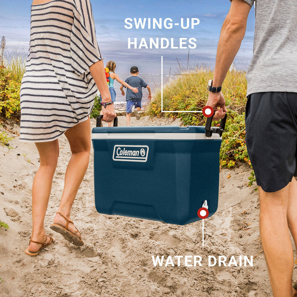 Coleman 316 Series™ 52-Quart Hard Cooler | Blue | Cup Holder