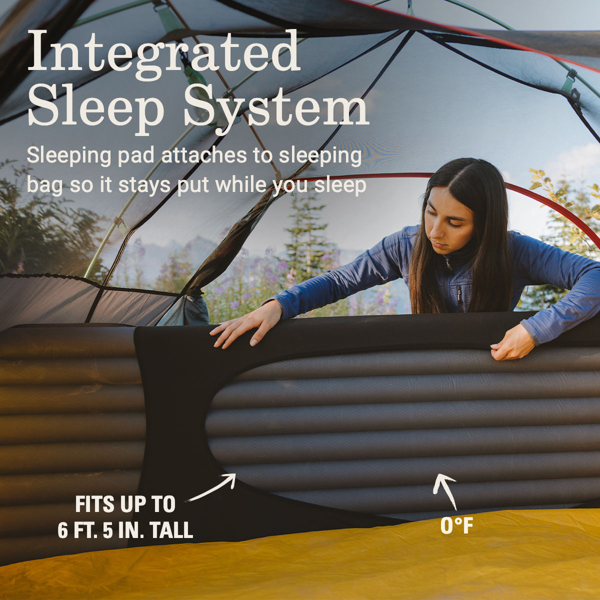 Coleman Peak1™ 0°F Mummy Down Sleeping Bag - Regular | Weight 3.75 Lbs.; Compressed Size 9.1” X 16.5”; 80”L X 31”W | Black