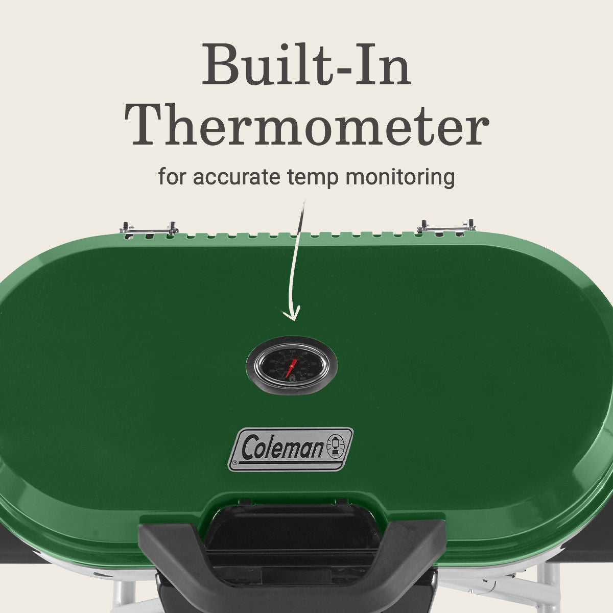 Coleman RoadTrip® 285 Portable Stand-Up Propane Grill | Green | 20,000 BTUs | 3 Independently Adjustable Burners | Push-Button Ignition