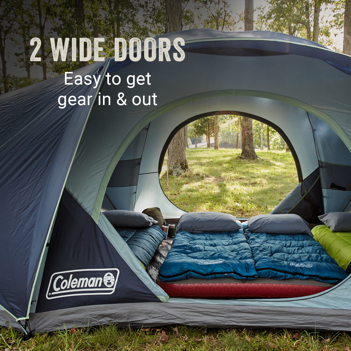 Coleman Skydome™ 12-Person Camping Tent XL | Blue Nights | 20 x 9 ft