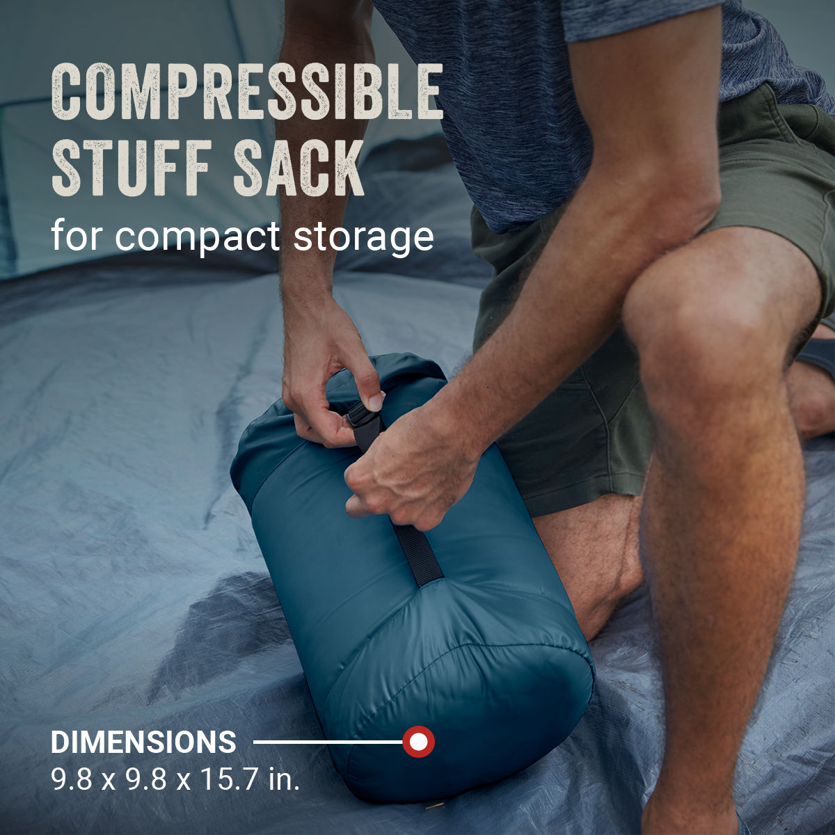 Coleman Kompact™ 20°F Rectangle Sleeping Bag | 75"l X 33"w | Space