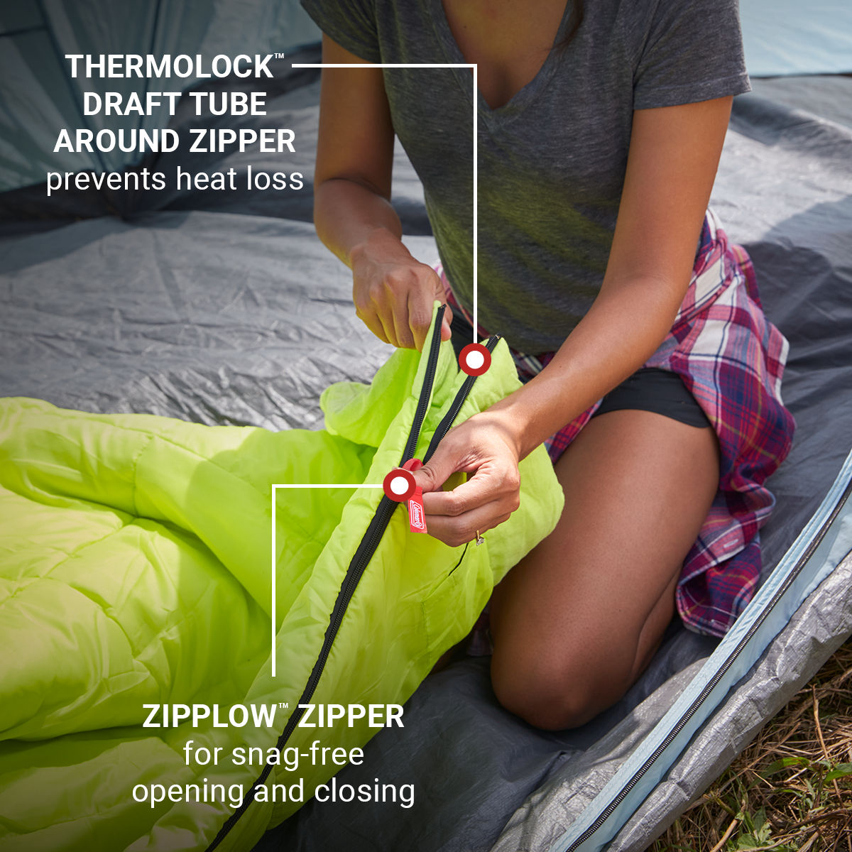 Coleman Kompact™ 30°F Rectangle Sleeping Bag | 75"l X 33"w | Spider