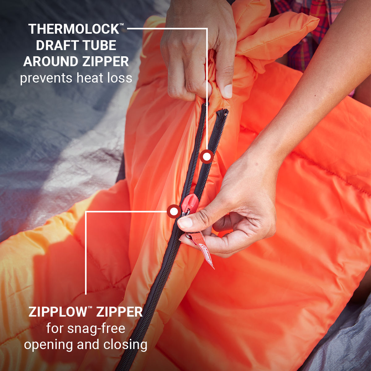 Coleman Kompact™ 40°F Rectangle Sleeping Bag | 75"l X 33"w | Tiger Lily