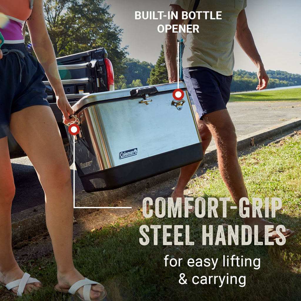 Coleman Reunion™ 54-Quart Steel Belted® Stainless Steel Cooler | Supports Up To 250 lbs